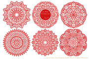 Red Round Lace Doilies, an Illustration by Amanda Ilkov (Thumbnail 4 of 4)