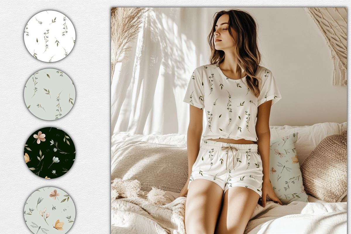 Elegant Botanical Seamless Set, a Pattern Graphic by ZabolotnaArt (Photo 3 of 6)