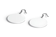 White Round Earring Pair 3D Model, an Object 3D Model by rebrandy (Thumbnail 5 of 9)