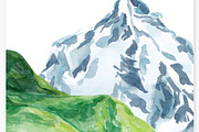 Mountains clipart Watercolor graphic, an Object Graphic by SweetRenieDesigns (Thumbnail 3 of 3)