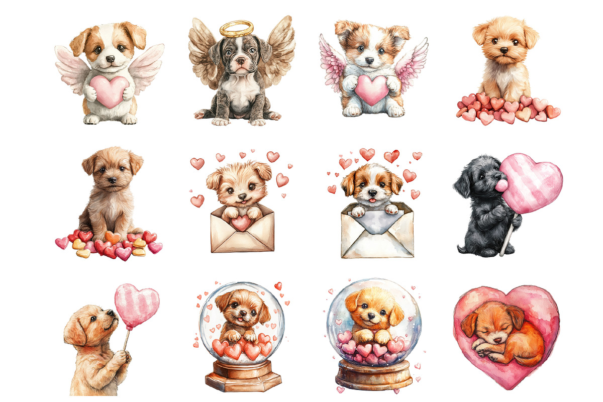 Valentine Dog Sublimation, an Illustration by Design Market (Photo 2 of 3)