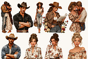 Modern Western Clipart Bundle, a Person Illustration by BusyDaydesign (Thumbnail 4 of 9)
