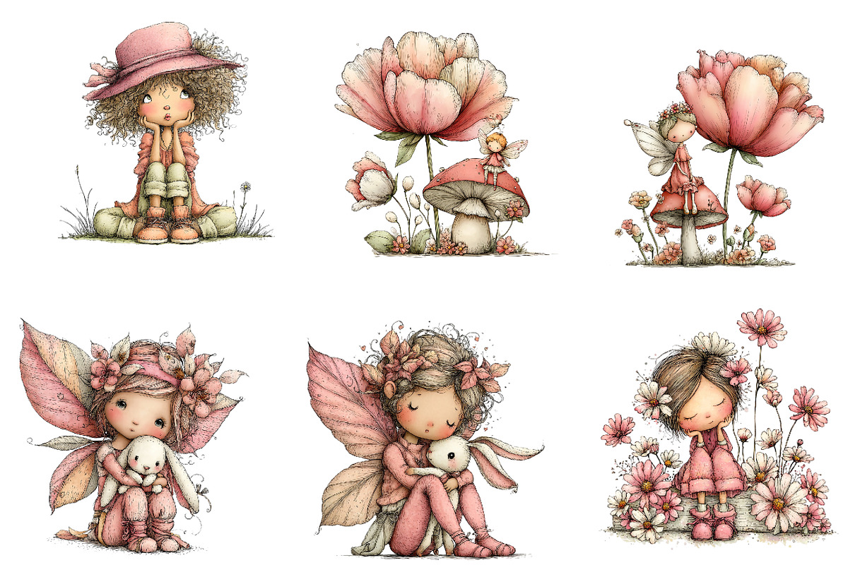 Whimsical Easter fairy Clipart, an Illustration by CreationArt (Photo 7 of 7)