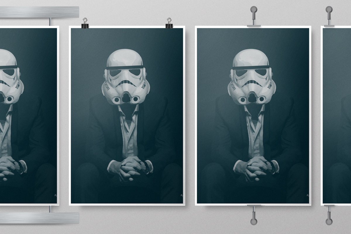 Mockup Poster Tabloid size, a Poster Template by Ember Co. (Photo 4 of 5)
