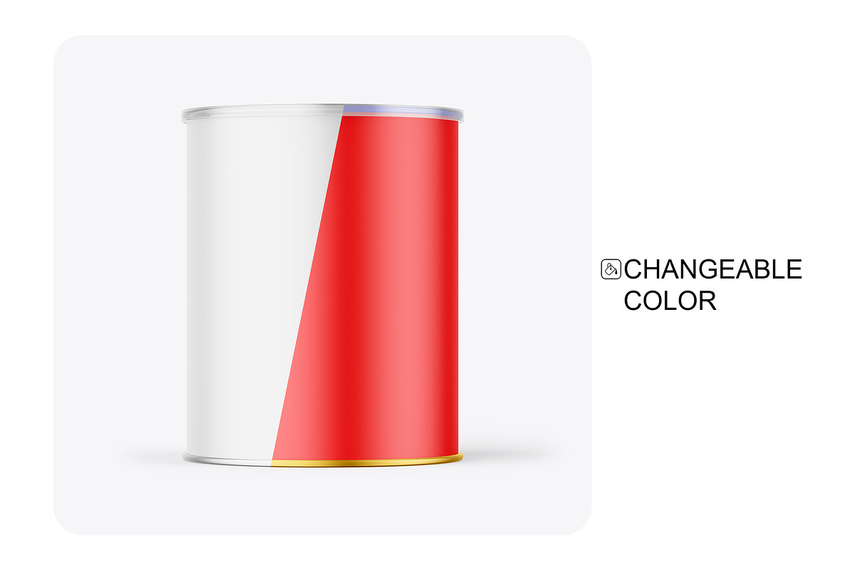 Tin Can w/ Matte Finish Mockup, a Cups & Container Mockup by Mockups Planet (Photo 4 of 7)