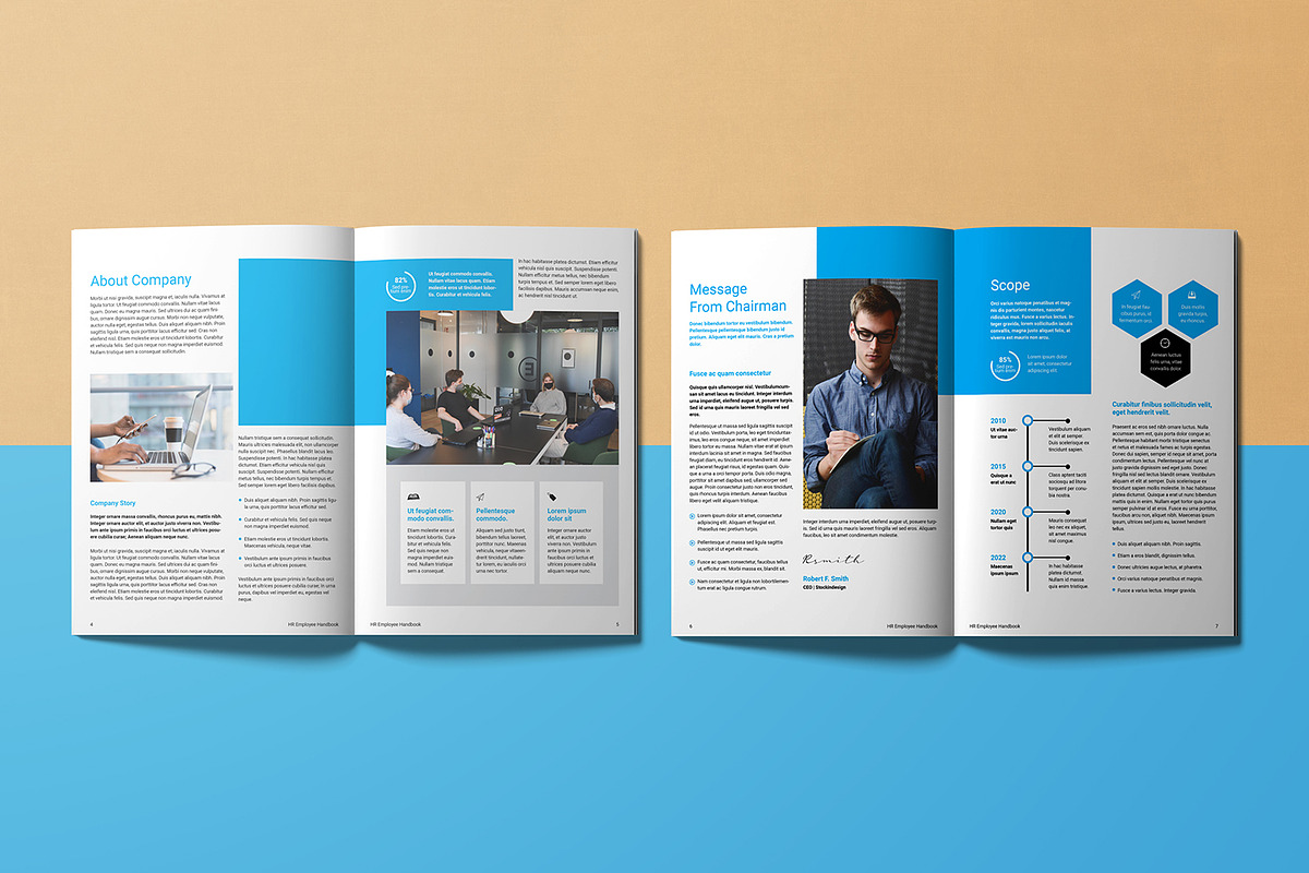 HR / Employee Handbook Template, a Brochure Template by retrographix (Photo 4 of 6)