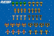 Spaceship 2 Sprites, an Illustration by erkoudesign (Thumbnail 2 of 6)
