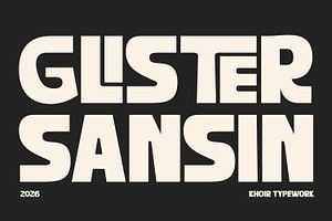 Glister Sansin - Display Font, a Font by Khoir