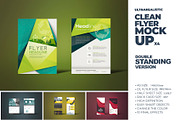 Clean Double Flyer Mockups x4, a Mockup by SmartDesigns (Thumbnail 4 of 5)