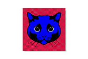 Cat Face Pop Art Portrait, an Animal Illustration by PsychocheArt (Thumbnail 3 of 3)