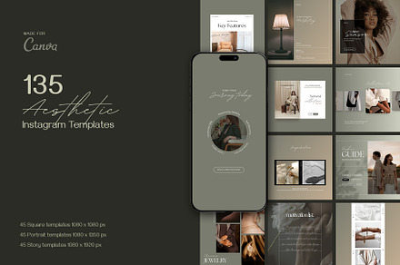 Aesthetic Instagram Kit, a Social Media Template by Imagination Area