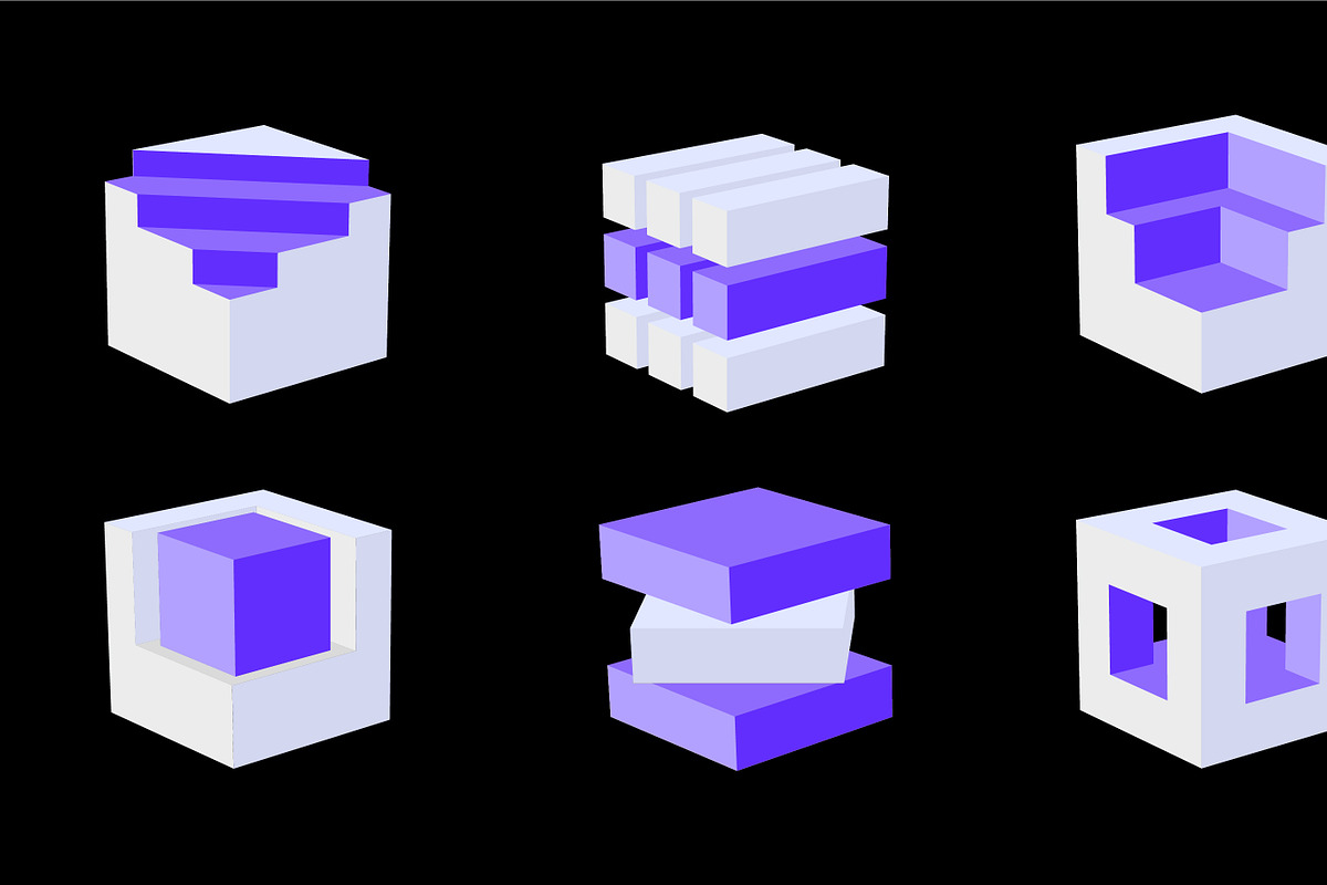 3D Block Logo Pack 12+ Modern, a Textures & Material 3D Model by Abdulrehman58 (Photo 2 of 3)