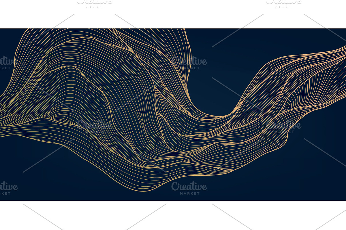 Water And Waves Golden Backgrounds, a Background Graphic by Marylia (Photo 10 of 22)