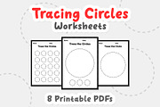 Tracing circles, shapes worksheets, an Education Illustration by TukTuk Design (Thumbnail 2 of 4)