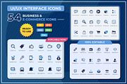 54 Business & E-Commerce UI Icons, an Outline Icon by taieefbakshi (Thumbnail 2 of 5)
