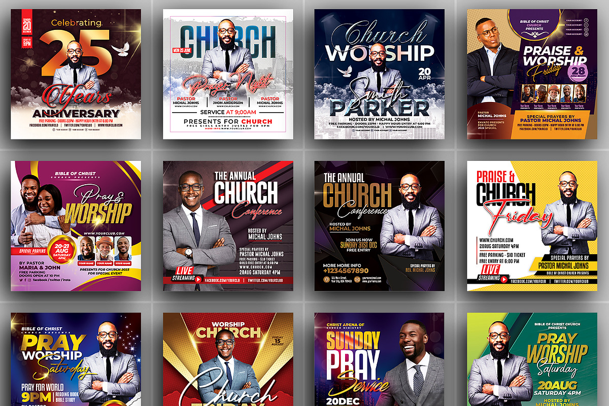 70+ Church Flyers Bundle, a Flyer Template by AfzaalGraphics (Photo 7 of 8)