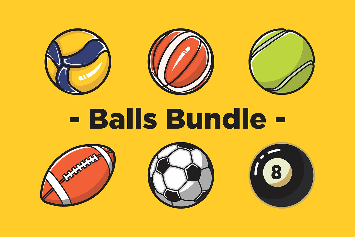 ILLUSTRATION BALLS BUNDLE, a Sport Illustration by krhstd
