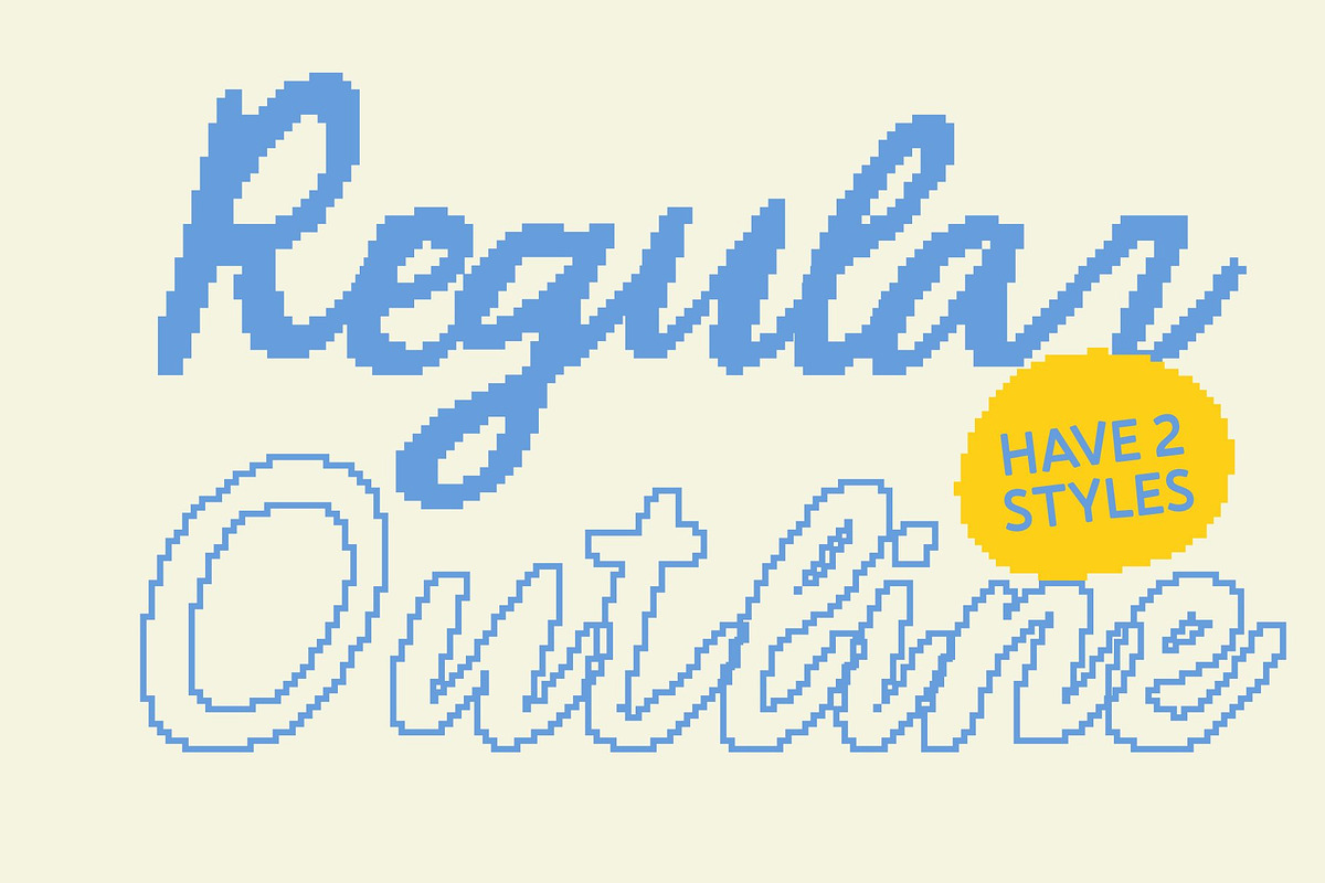 CS Danica Pixel, a Script Font by Craft Supply Co. (Photo 4 of 8)
