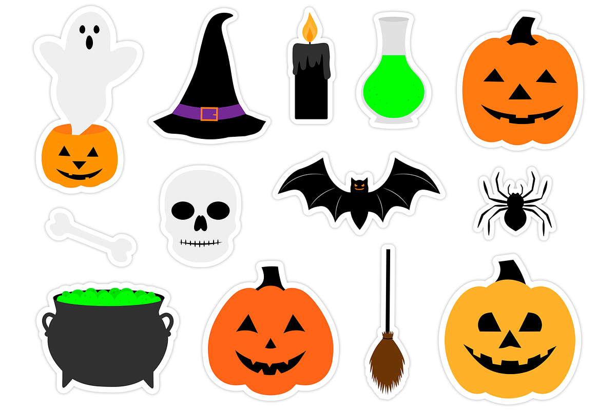 Halloween stickers PNG template, an Animal Illustration by IrinaShishkova (Photo 3 of 4)