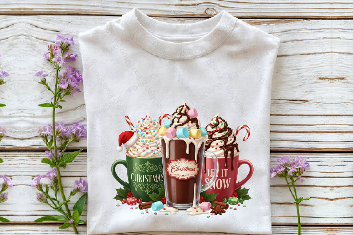 Let It Snow Christmas Coffee Png, an Illustration by DreamPrint404 (Photo 3 of 7)
