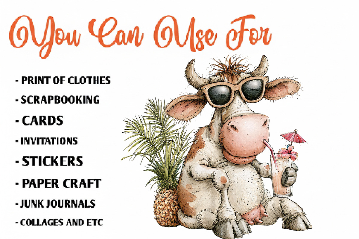 Quirky Beach Animals PNG Clipart, a Seasonal Illustration by CreationArt (Photo 5 of 7)