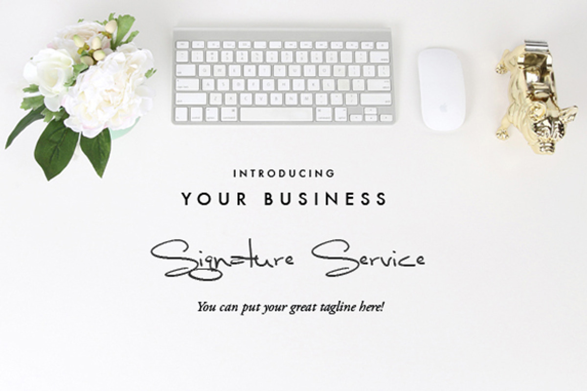 Styled Stock Desktop Mac Keyboard, a Pens & Pencil Mockup by Stockographer