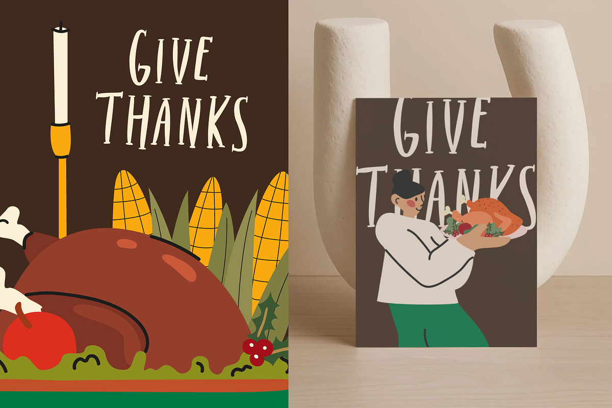 Thanksgiving illustration bundle, a Food Illustration by Luamor (Photo 5 of 9)