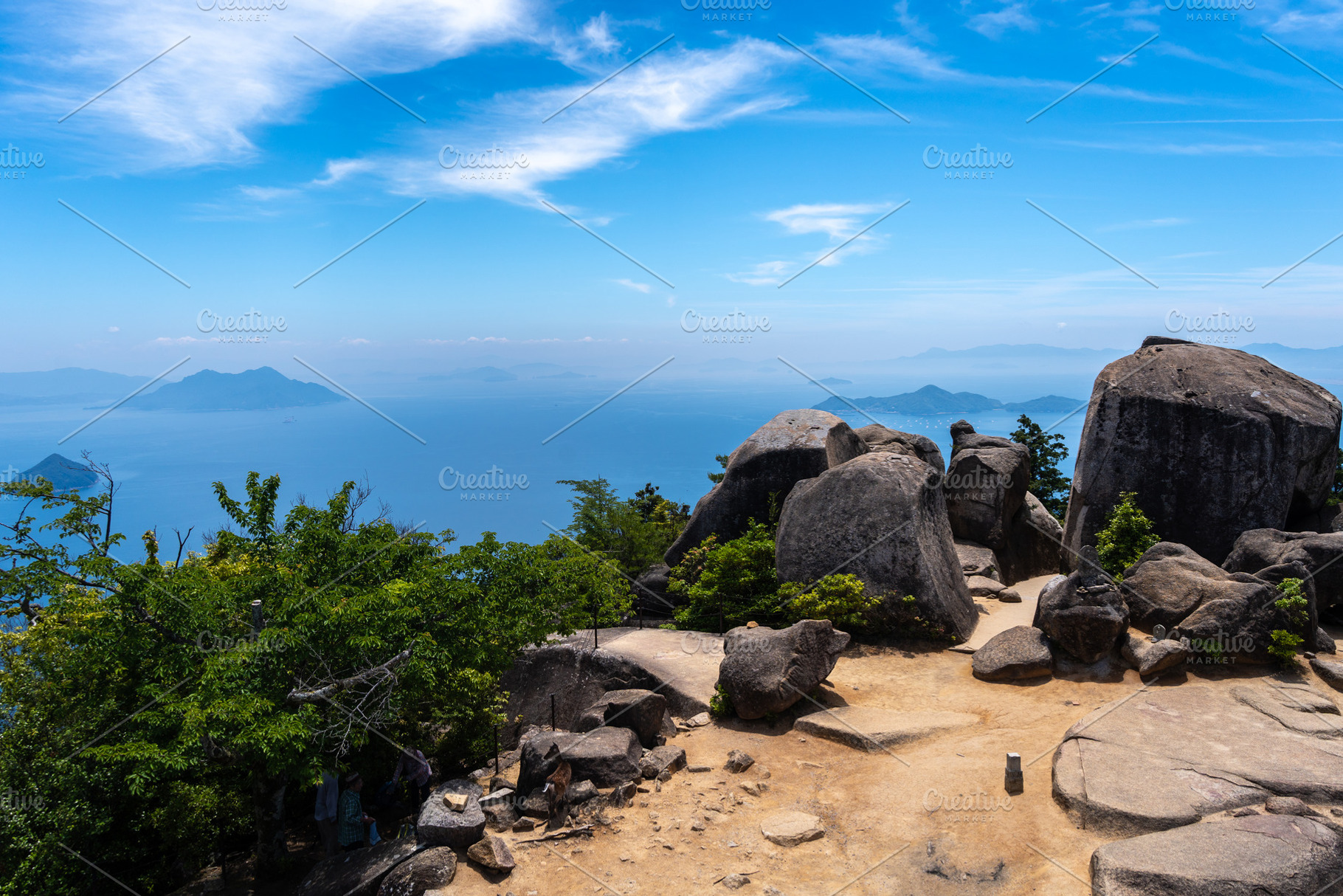 Seto Inland Sea and Hiroshima Bay from Mount Misen summit, Miyaj, a Nature Photo by GoodGoods
