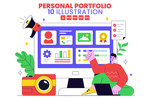 10 Personal Portfolio Illustration, a Person Illustration by denayunebgt