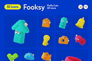 Fooksy Fluffy 3D Illustrations, a 3D by Welovegraphics (Thumbnail 7 of 7)