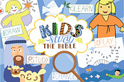Kids STUDY the Bible, an Education Illustration by Ola-la-la (Thumbnail 1 of 7)
