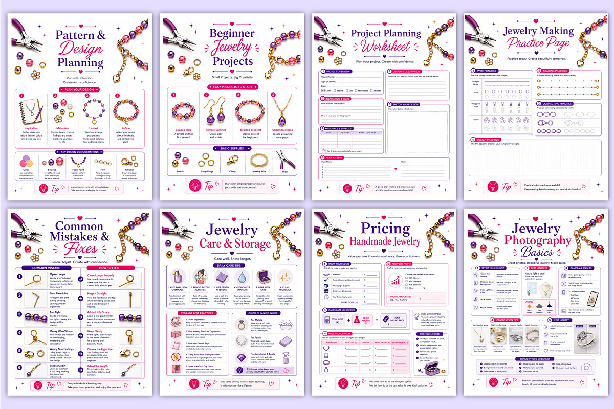 Jewelry Making for Beginners Project, a Stationery Template by Mustafiz (Photo 5 of 5)