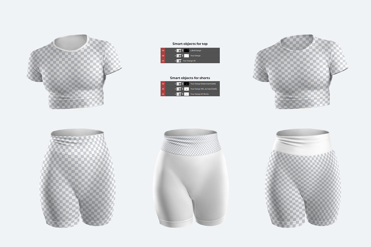 3D Mockup Top & Shorts Sportswears, a Shirt Mockup by Grow Design Craft Studio (Photo 5 of 9)