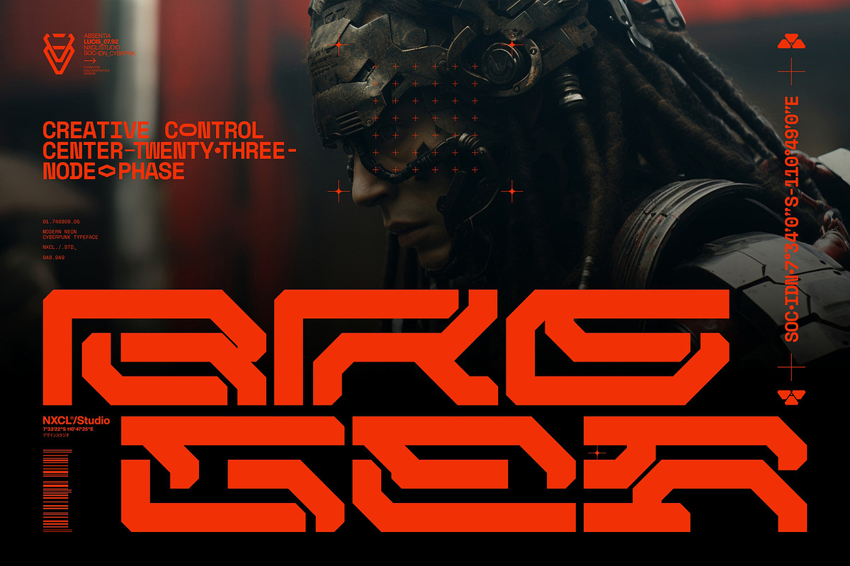 NCL GESROB - Cyberpunk Font, a Sans Serif Font by Enxyclo Studio (Photo 2 of 14)