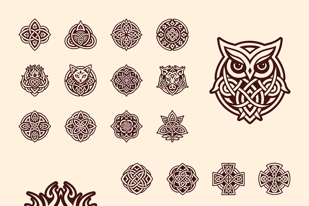 Celtic Symbols Collection, a Decorative Illustration by Creative Stall (Photo 7 of 9)