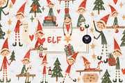 Christmas Elf Clipart, a Decorative Illustration by BigCakeBee (Thumbnail 1 of 3)