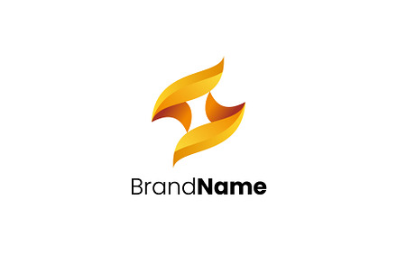 Letter S logo gold color synergy