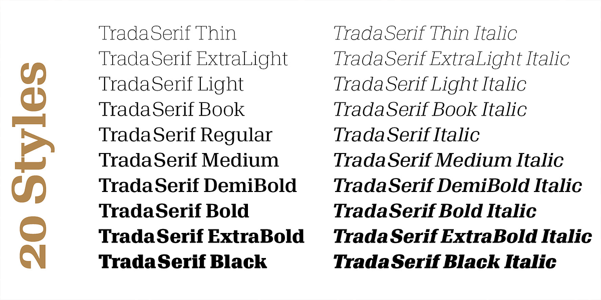 TradaSerif, a Serif Font by Hoftype (Photo 7 of 15)