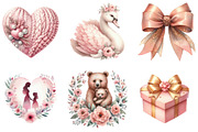 Blush Pink Mother's Day Clipart, an Illustration by DreamArtGraphic (Thumbnail 2 of 4)