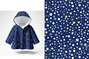 Deep blue polka dots pattern, a Decorative Illustration by DigitalArsiart (Thumbnail 1 of 6)