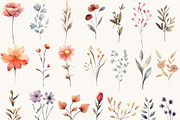 Wildflower Texture Clipart Bundle, a Decorative Illustration by BusyDaydesign (Thumbnail 3 of 8)