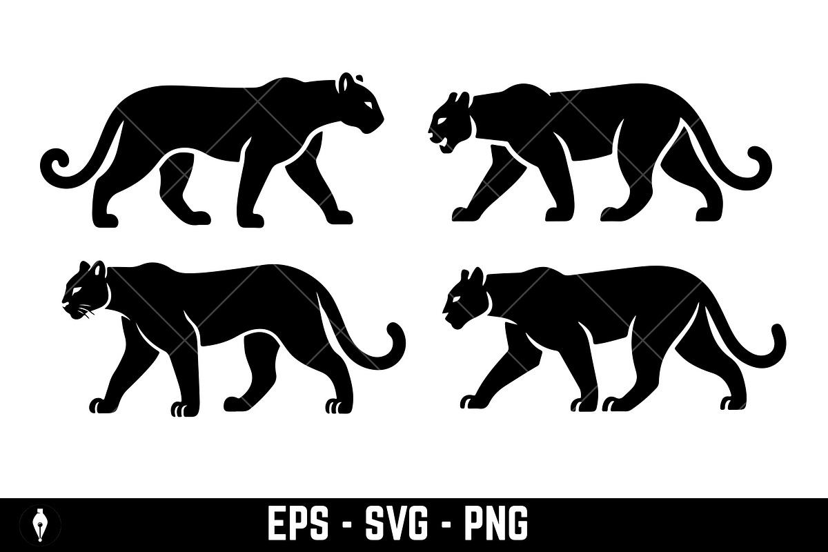 Panther cougar or mountain lion, an Animal Illustration by Vectorhight (Photo 2 of 3)