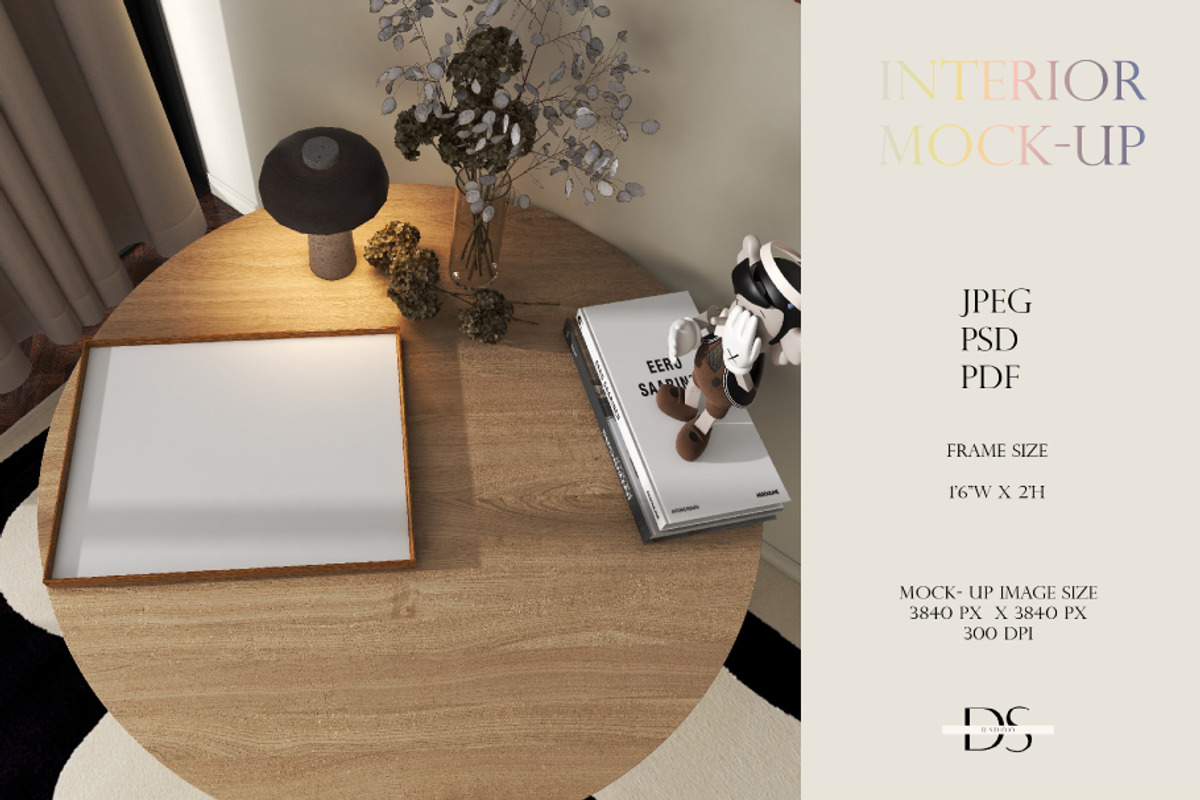 Wooden Frame psd mockup, a Print Template by DSTUDIO888 (Photo 2 of 4)