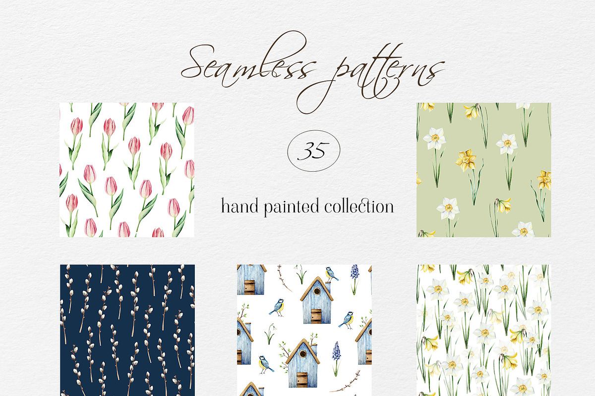 BLOOMING SPRING - Watercolor set, an Illustration by Navenzeles (Photo 10 of 12)