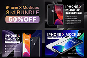 iPhone X Mockups Bundle, an iPhone Mockup by Mockups & Illustrations (Thumbnail 1 of 18)