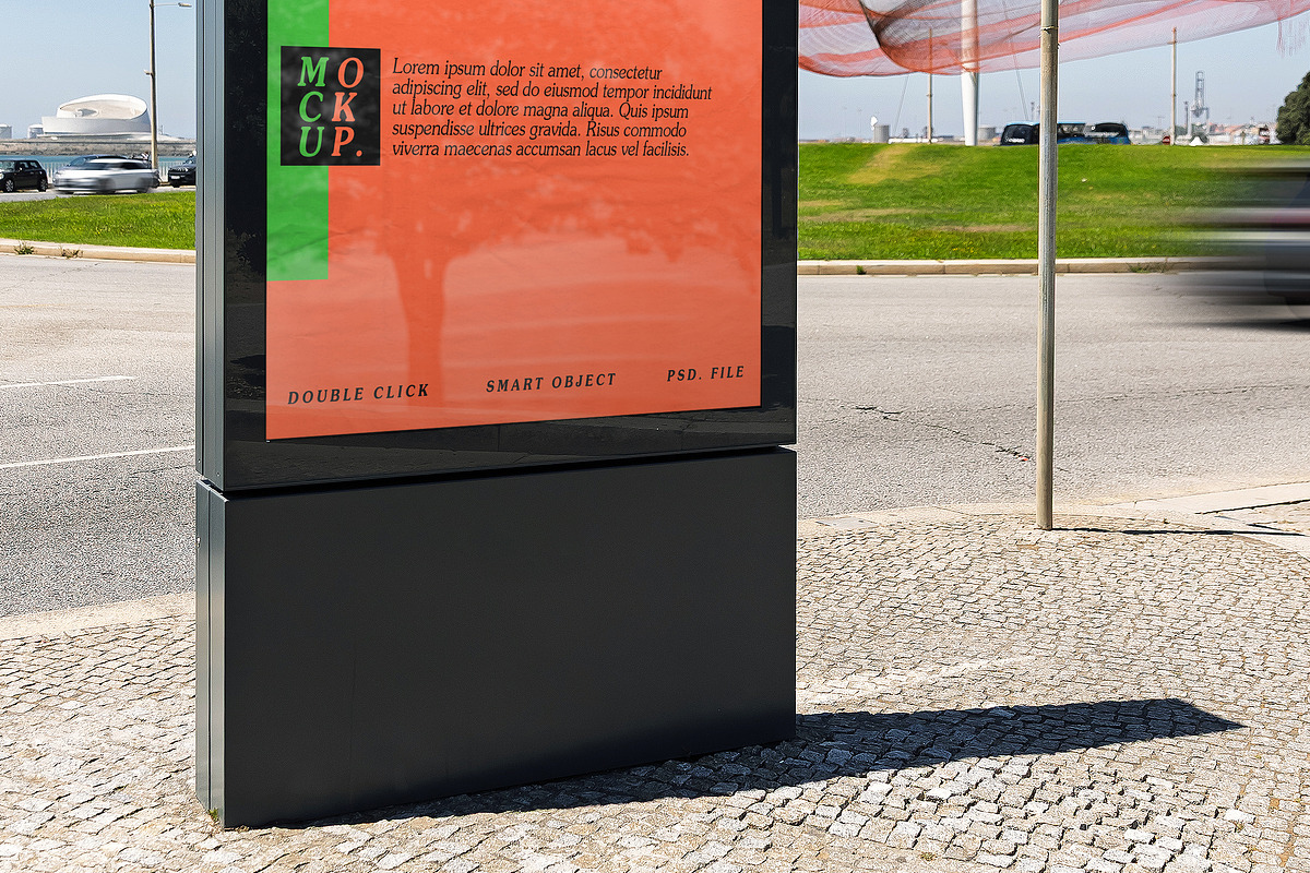 Vertical Outdoor Billboard Mockup, an Advertising Mockup by smishura