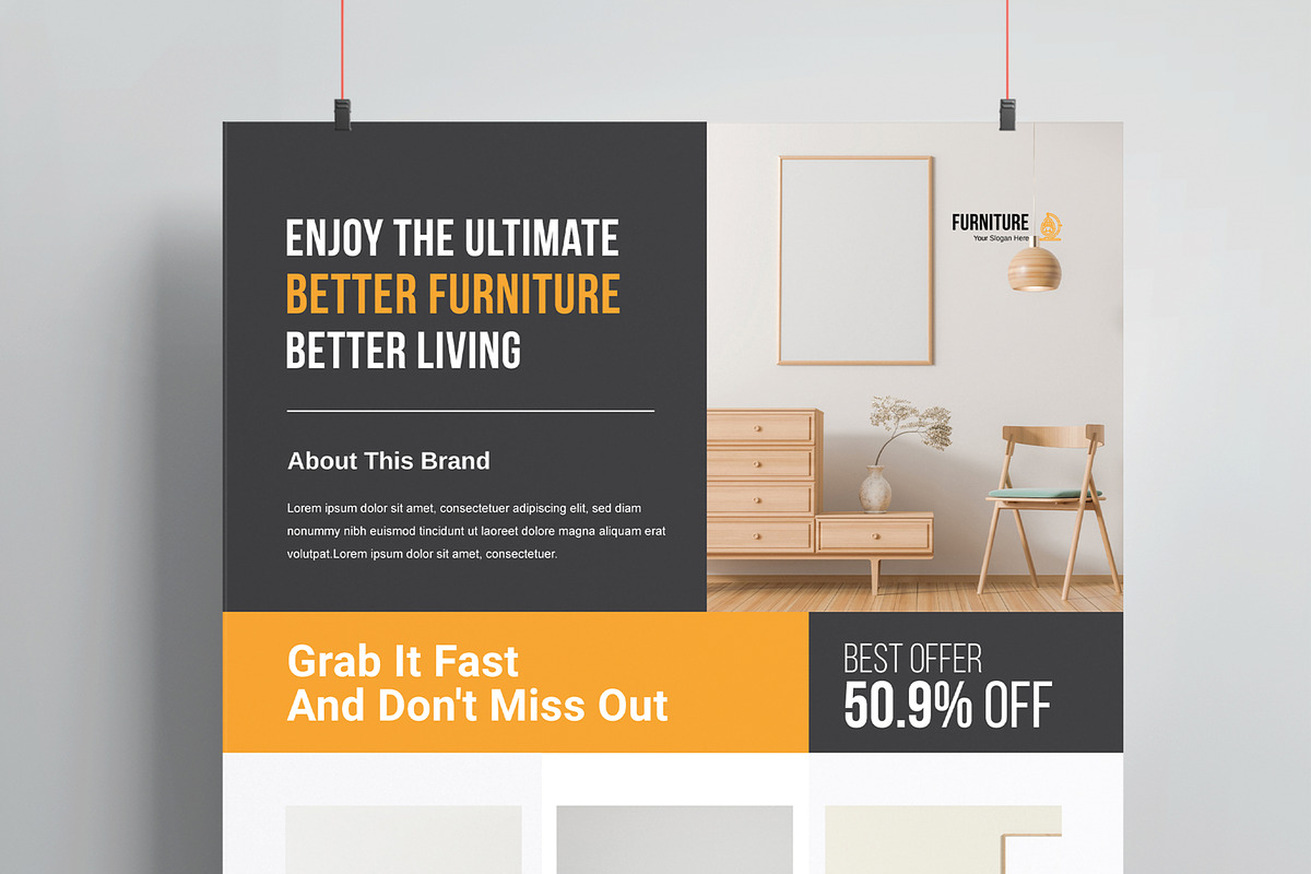 Furniete Modern Furniture Flyer preview 5
