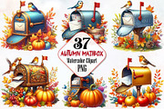 Autumn Mailbox Sublimation Clipart, an Animal Illustration by LaijuAkter (Thumbnail 1 of 3)