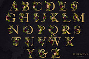 Aubergine Floral Clip Art, an Illustration by Eclectic Anthology (Thumbnail 7 of 9)