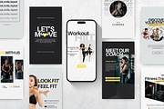 Fitness Coach Canva Template Bundle, a Social Media Template by DigiPax (Thumbnail 4 of 15)